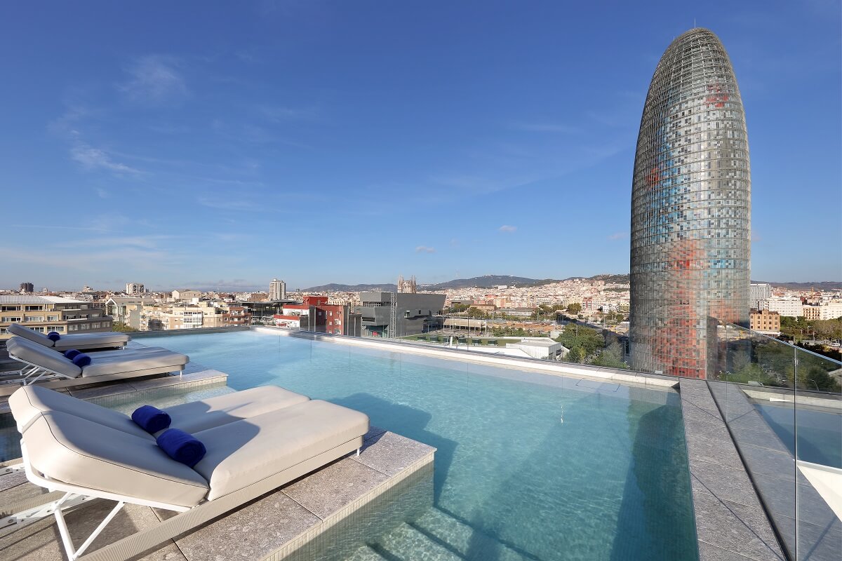 Hotel SB Glow rooftop swimming pool of one of the best unique hotels in Barcelona