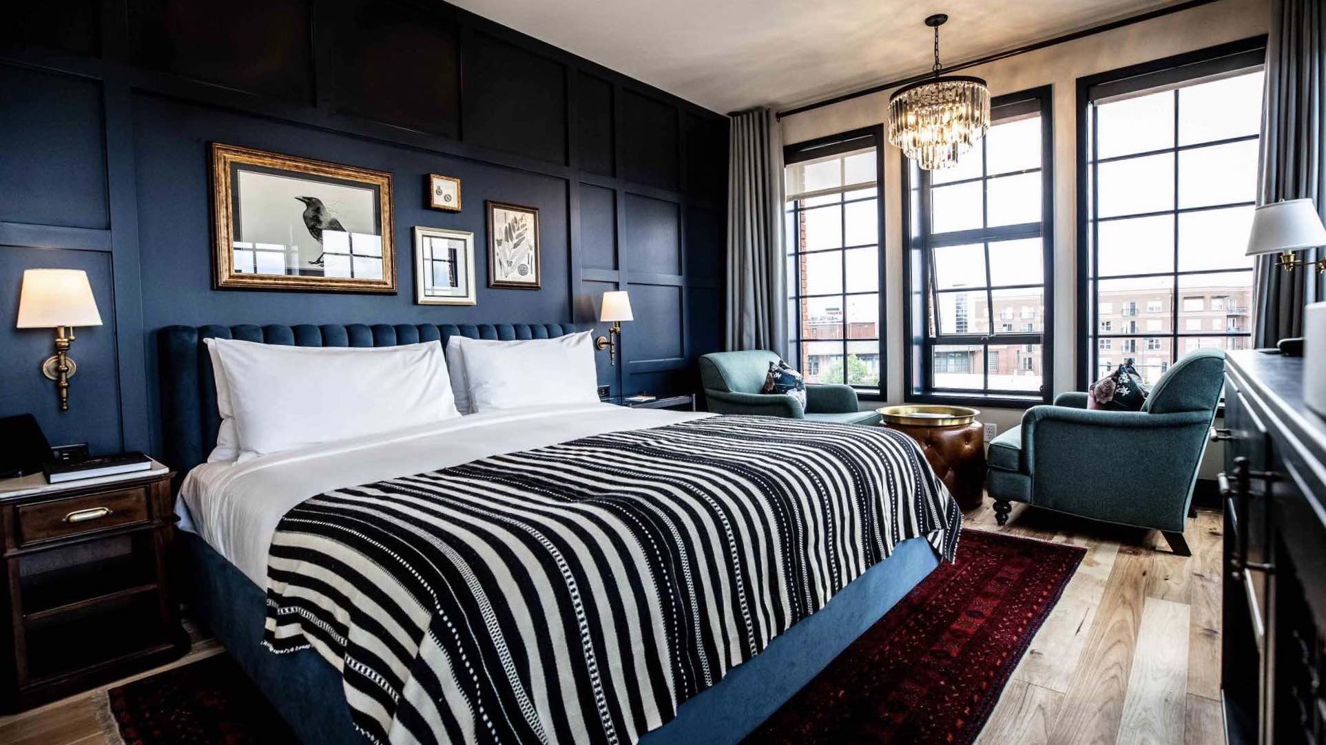 The Ramble Hotel - interior bedroom of best boutique hotels queen suite